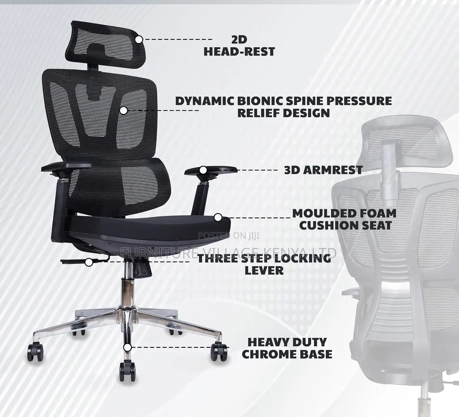 High-back Ergonomic Orthopedic Seat