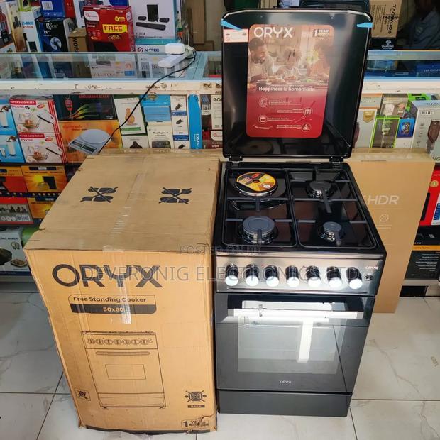 *Mika Oryx Standing Cooker, 50cm X 60cm, 3 Gas Pipe Burners at 26,000
