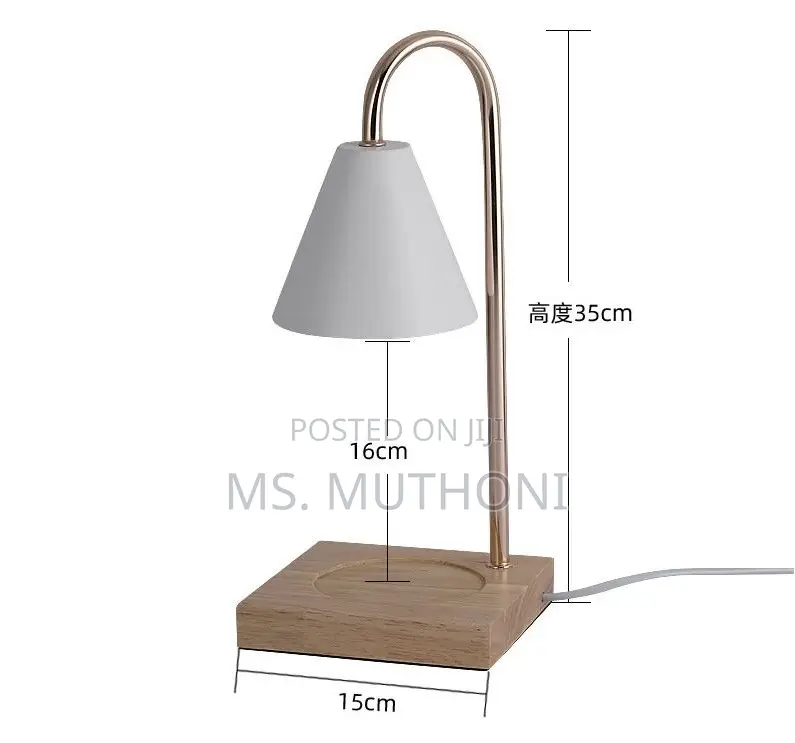 ( Flame Free) Electric Candle Warmer Lamps With a Wooden Base.