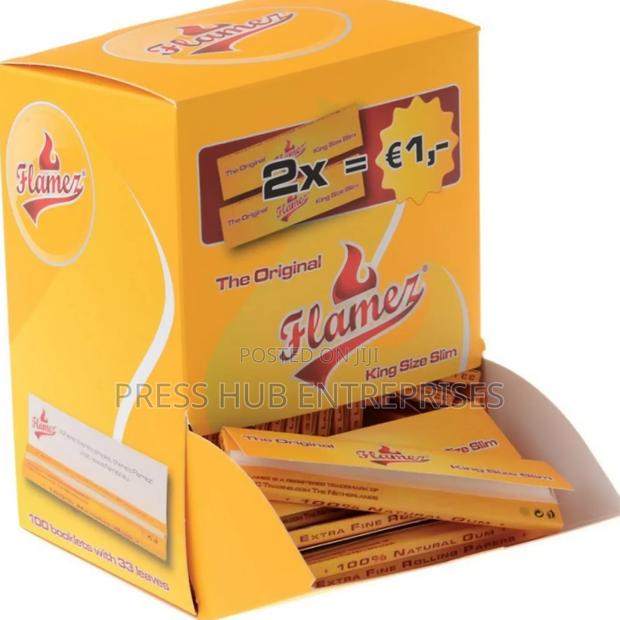 Flamez King Size Slim Rolling Papers And Filter Tips.