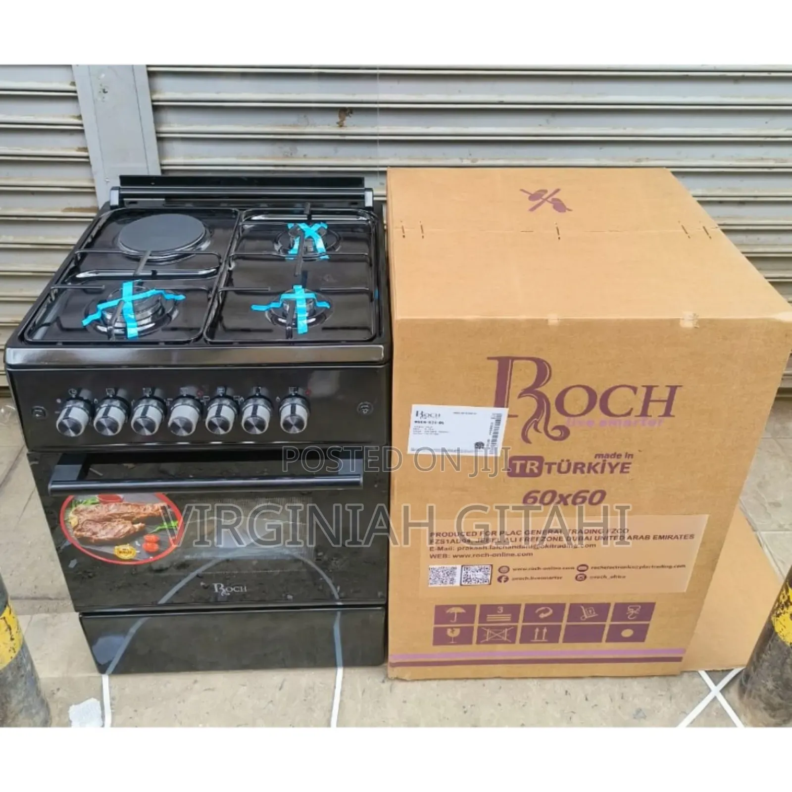 Turkey Roch Black 60×60 Standing 3+1 Cooker