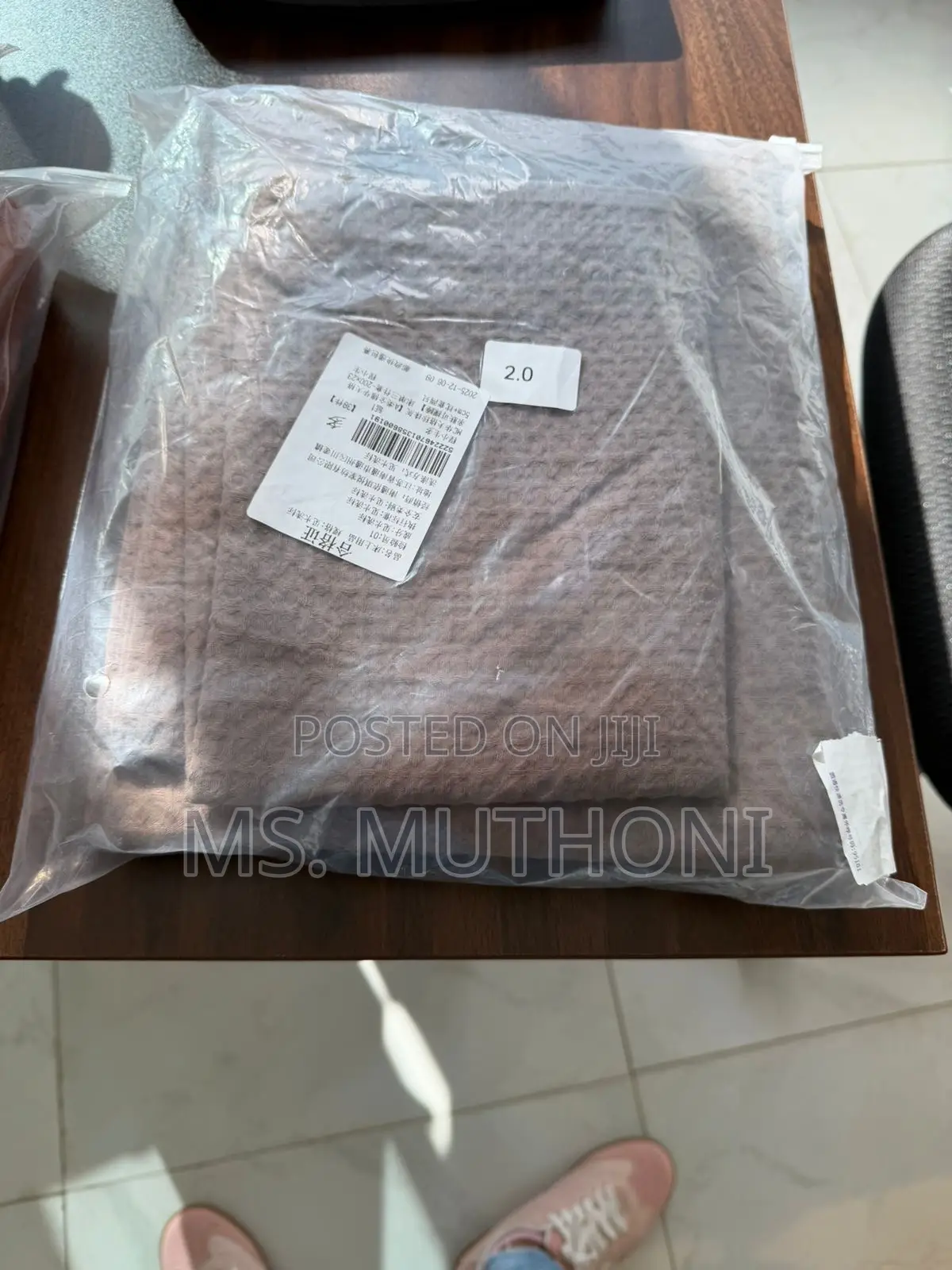 Cotton Waffle Weave Bedding Set( Bed Cover + 2 P . Cases)