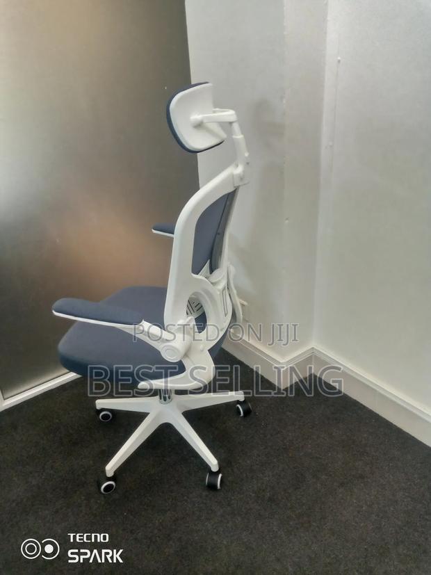 White Headrest Office Chair