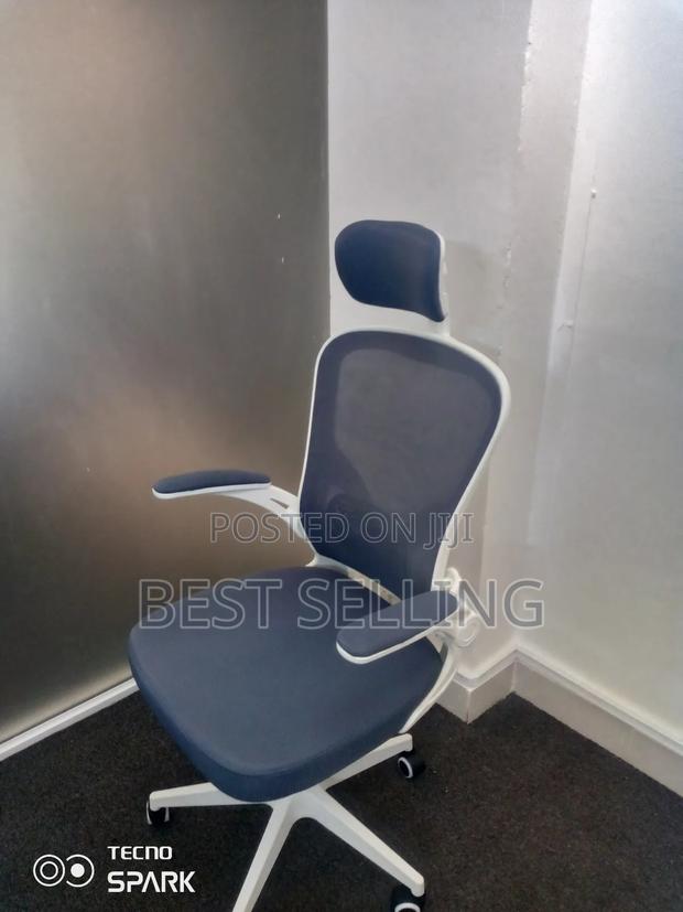 White Headrest Office Chair - thumbnail 2