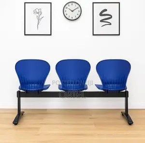 Office Waiting Bench : 3-Link Plastic Waiting Bench