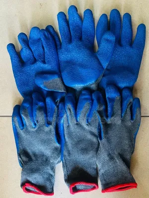 Pair Of G+F Blue Latex Work Gripping Gloves.