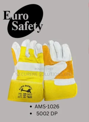 Yellow Leather Gloves 10"