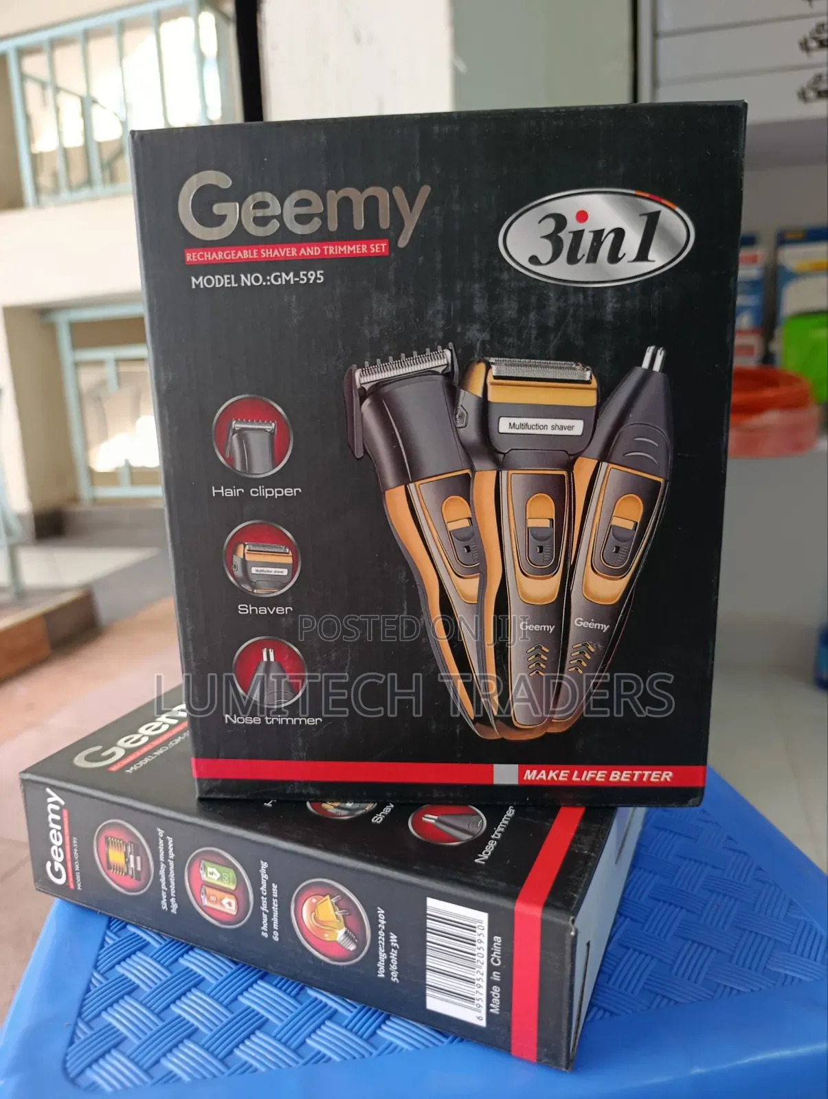 Geemy 3 in 1 Rechargeable Shaver