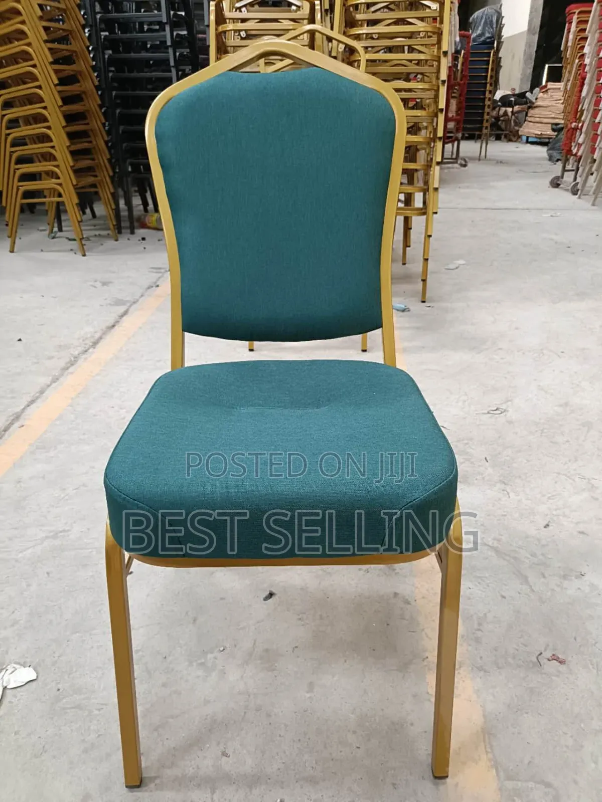 Green High Density Church Chairs