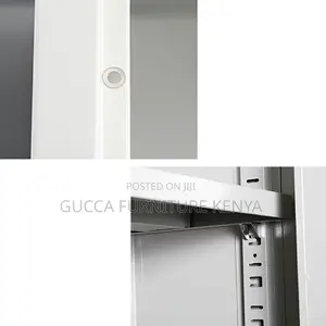 2-door Half Glass Office Cabinet With Safe