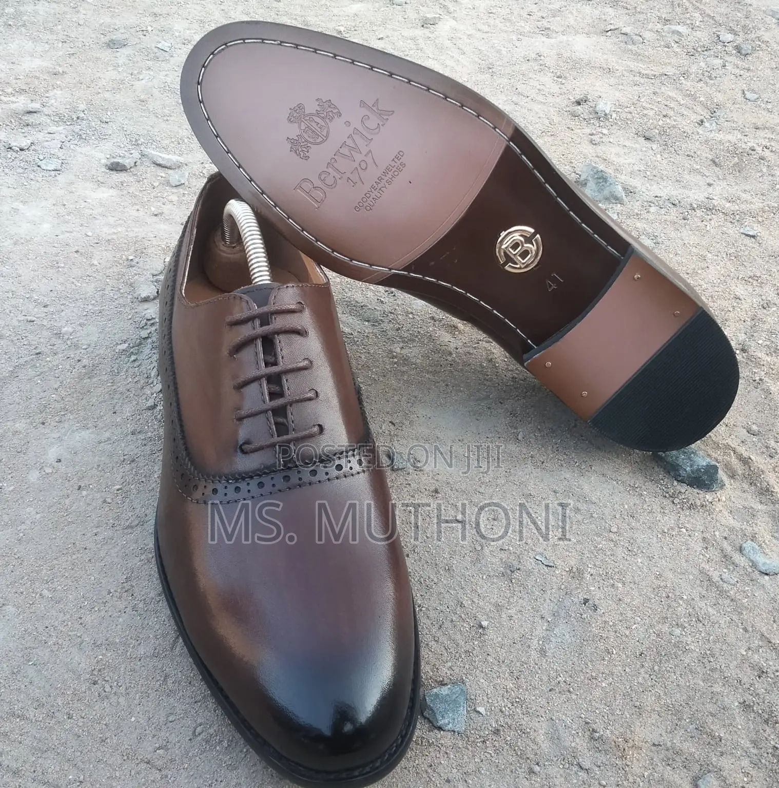 Berwick Goodyear Welted Leather Oxford Official Shoes.