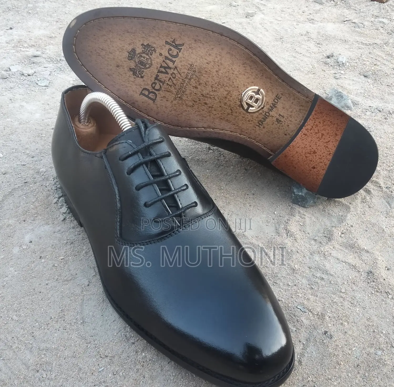 Berwick Goodyear Welted Leather Oxford Official Shoes.