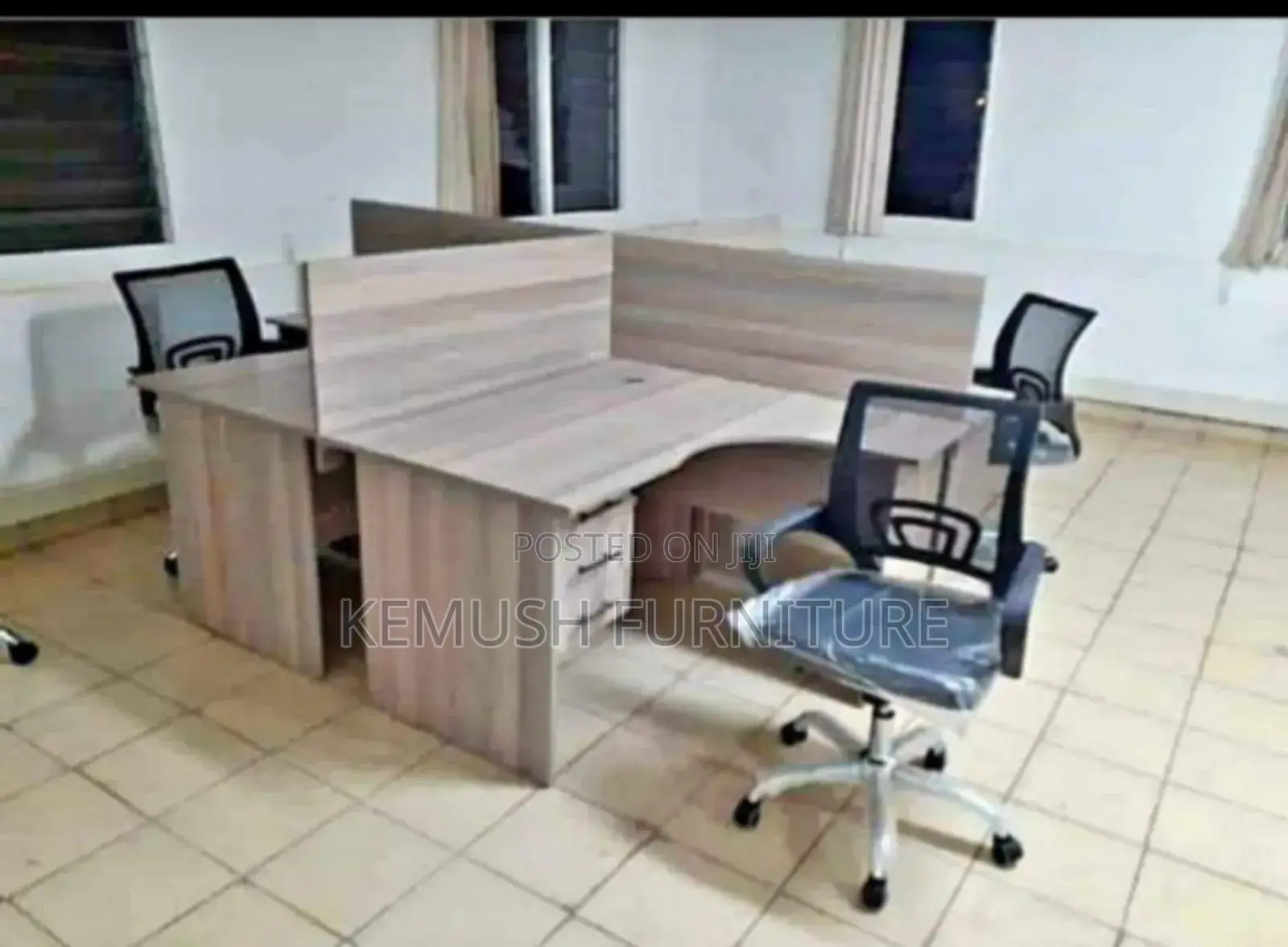 4 Wasy L Shape Working Station