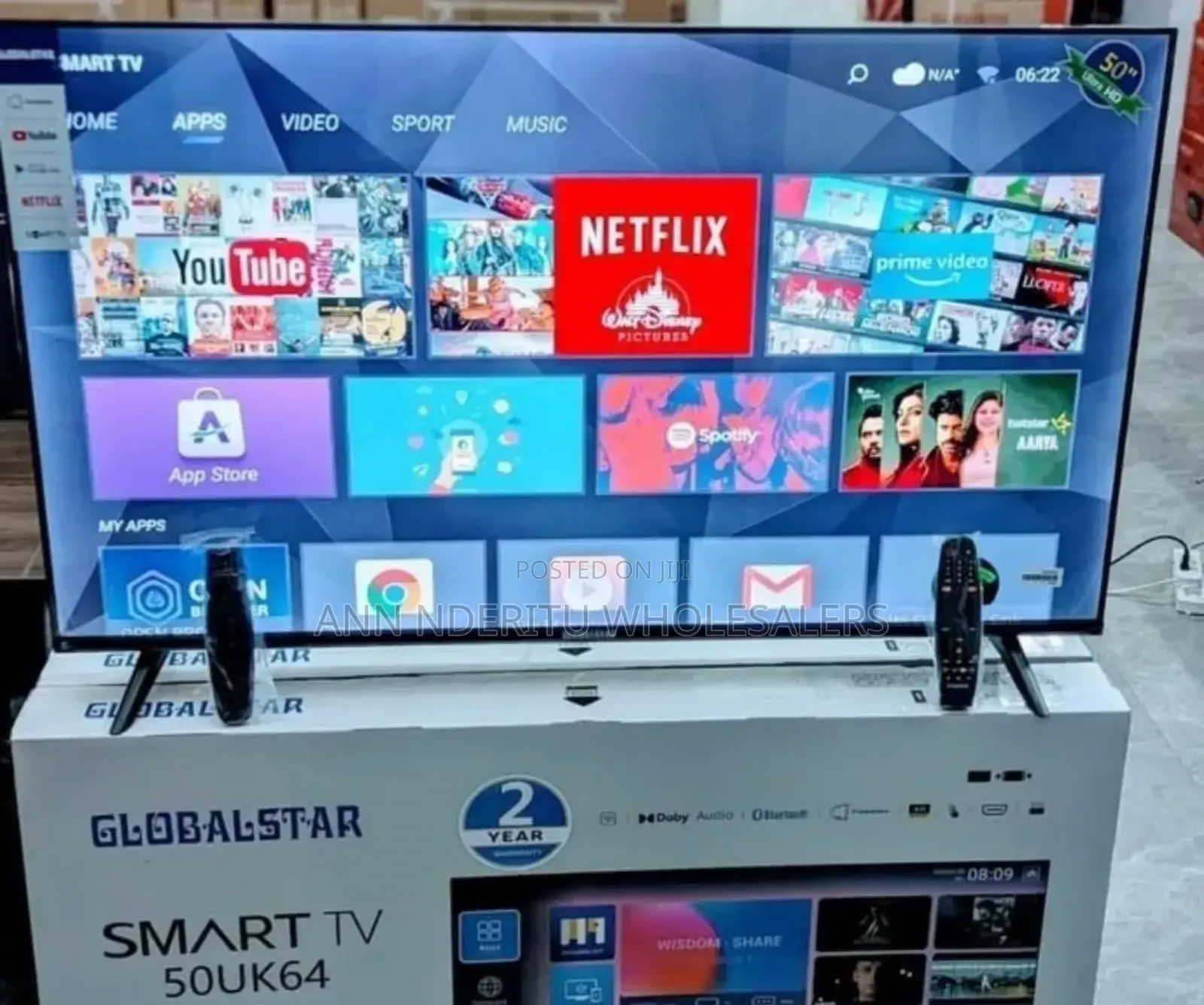 Frameless Globalstar 50 Inch Smart Tv