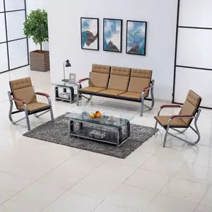 5-seater Brown Executive Reception Sofa Set