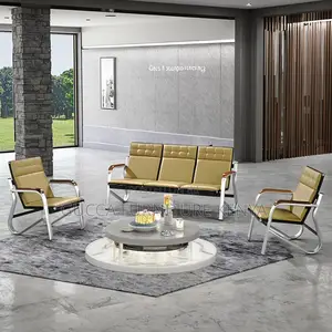 5-seater Brown Executive Reception Sofa Set