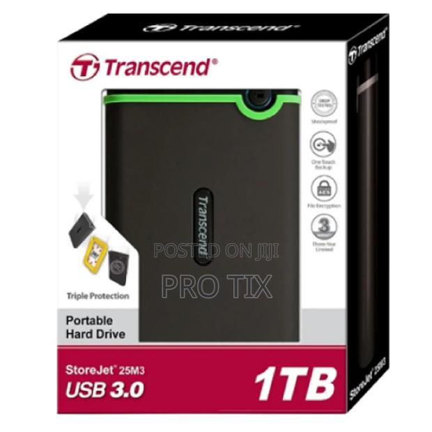 Transcend External HDD 1tb - Iron Grey - Ts1tsj25m3s - main view