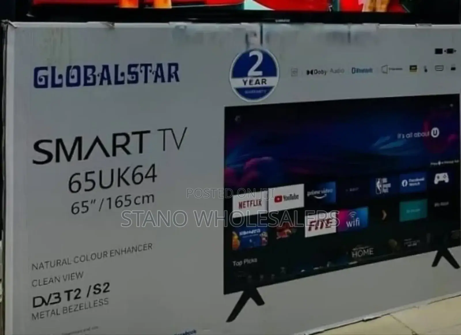 2 Years Warranty Globalstar 65 Inch Smart Tv