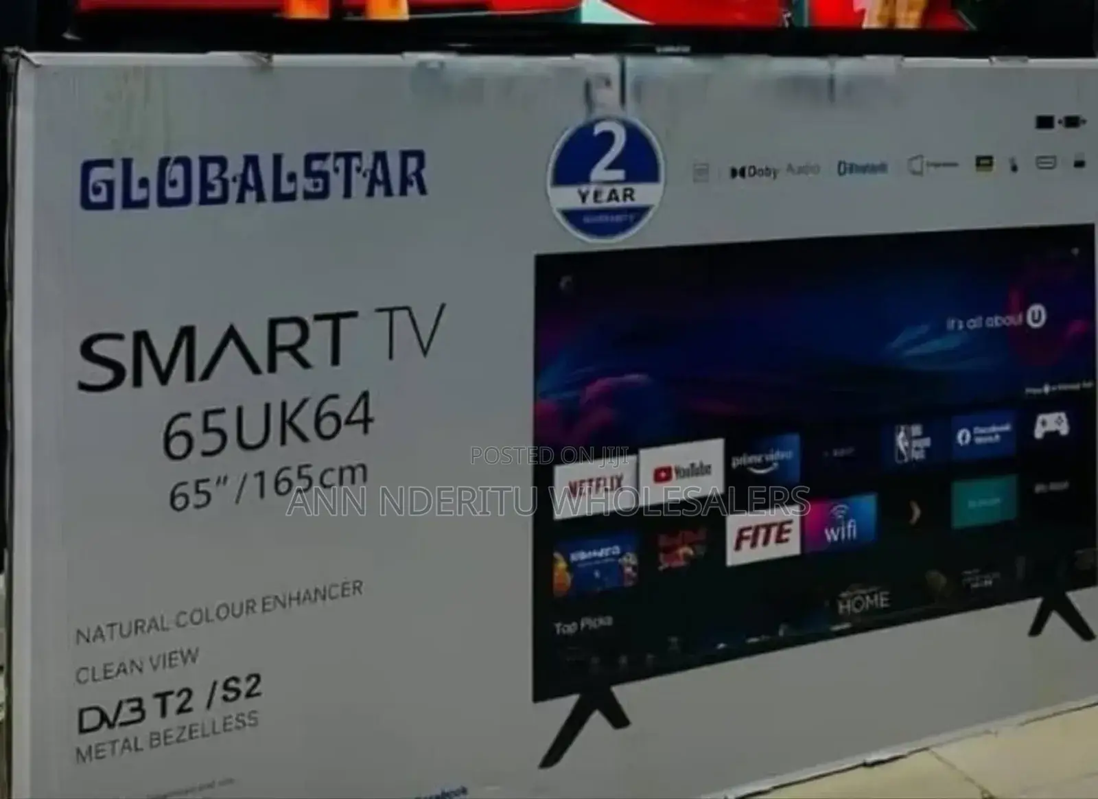 2 Years Warranty Globalstar 65 Inch Smart Tv