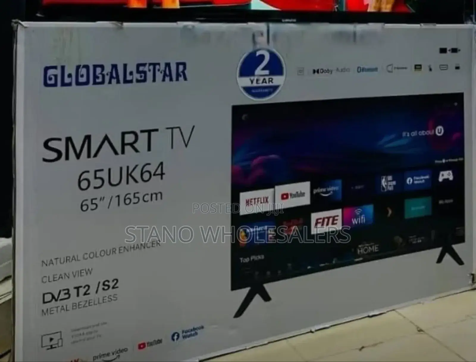 2 Years Warranty Globalstar 65 Inch Smart Tv