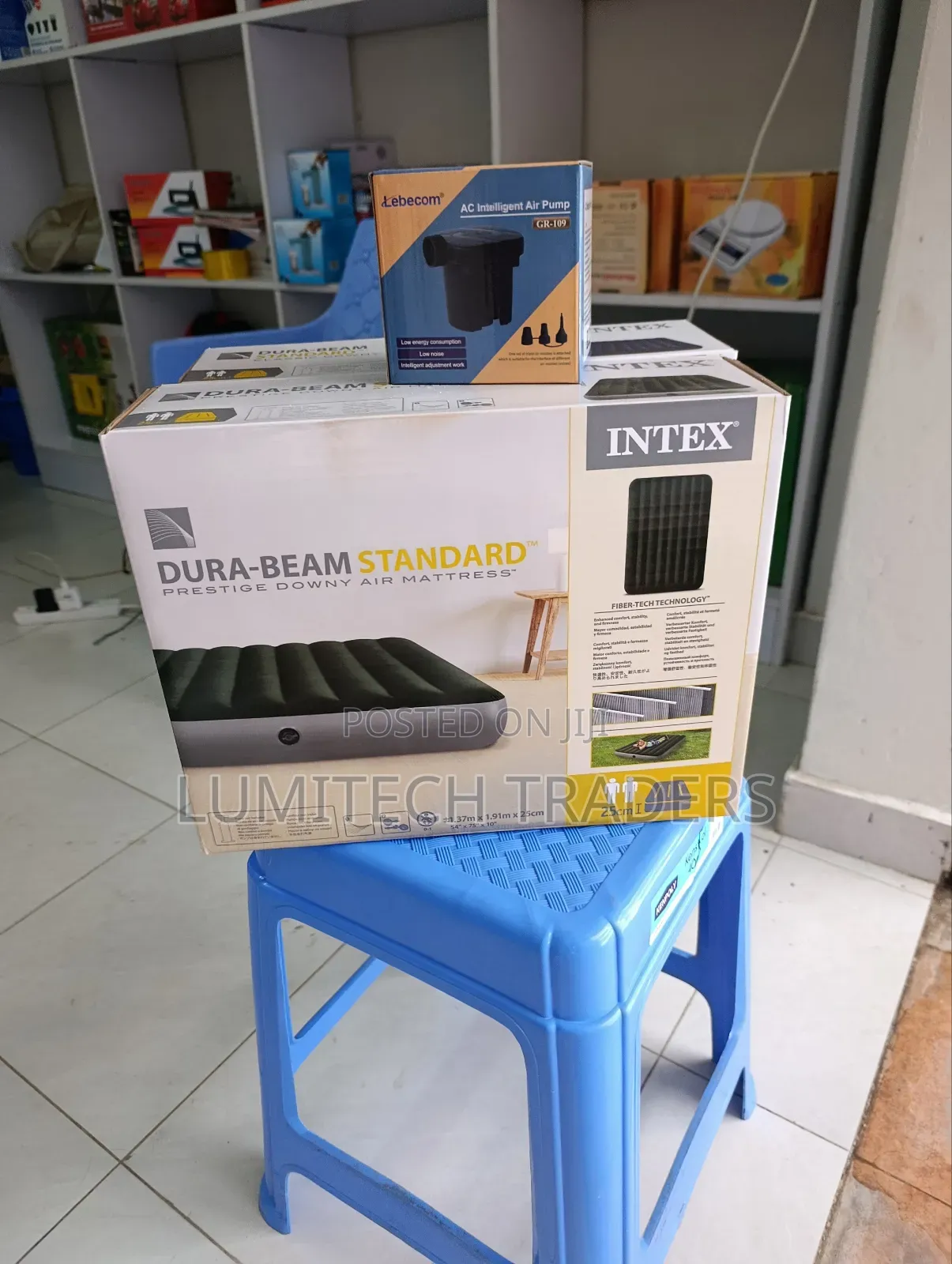 Intex 4 by 6 Inflatable Mattress With Electric Pump