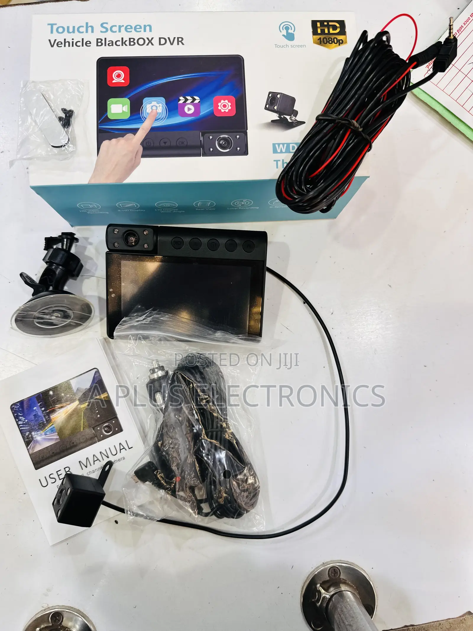 C12 Dash 3 Cameras (Touch Screen) – 24/7 Car Monitoring System