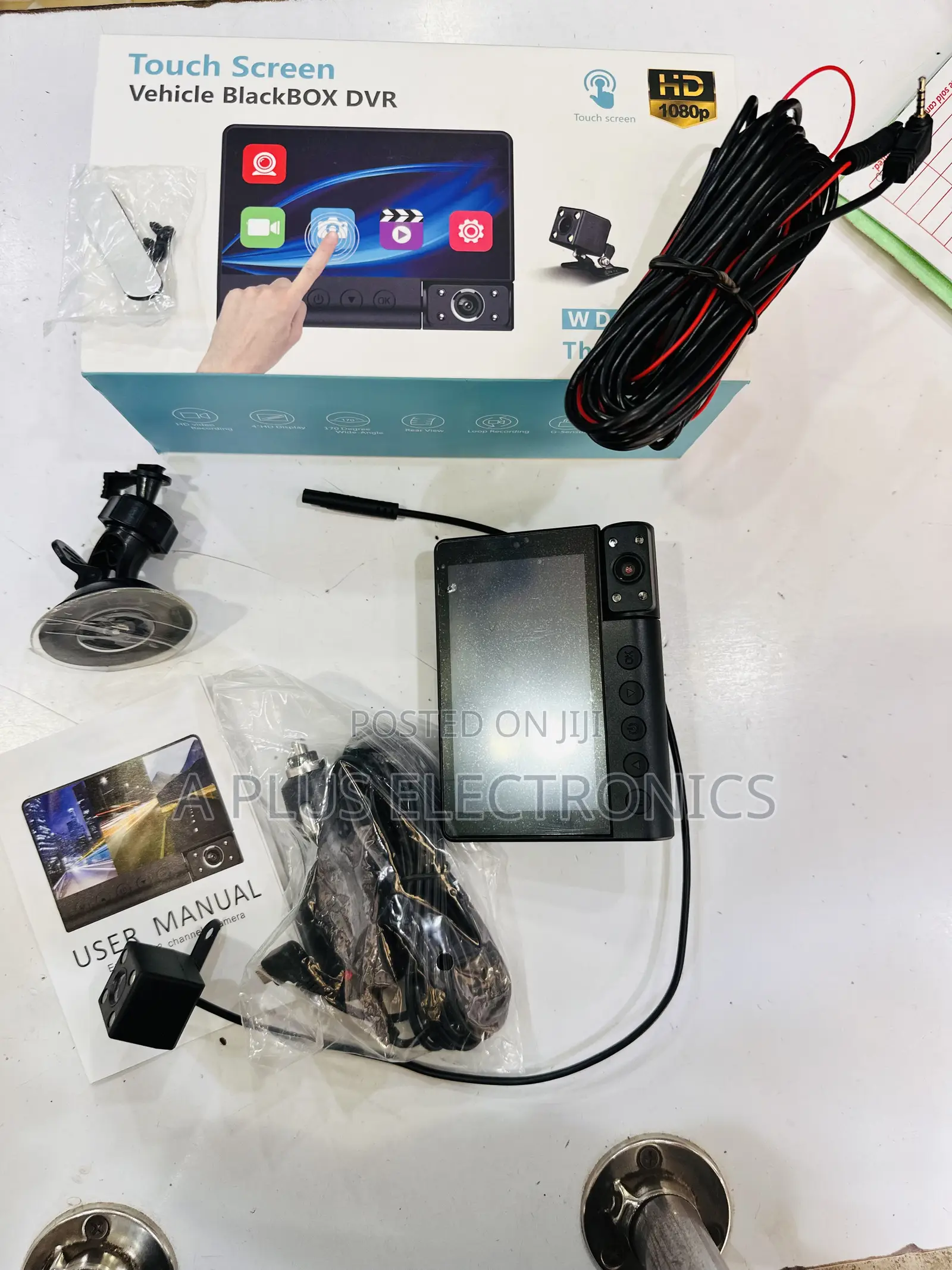 C12 Dash 3 Cameras (Touch Screen) – 24/7 Car Monitoring System