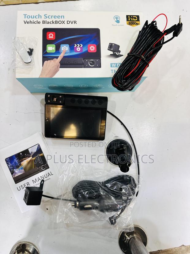 C12 Dash 3 Cameras (Touch Screen) – Smart Car Recording Camera - main view