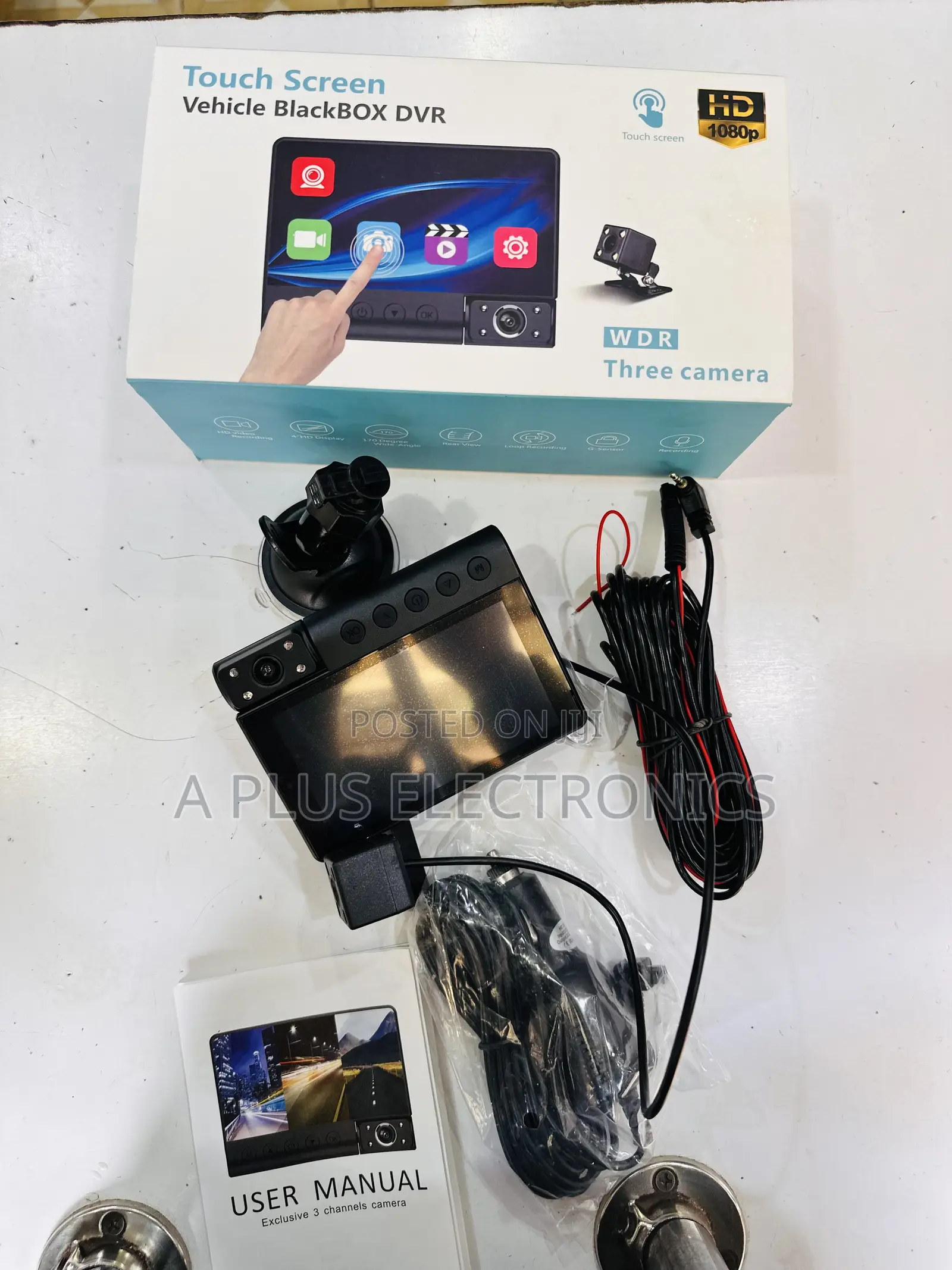 C12 Dash 3 Cameras (Touch Screen) – Front, Cabin Back Camera