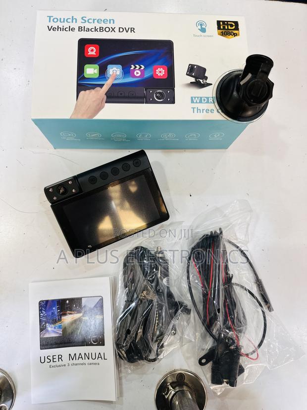 C12 Dash 3 Cameras (Touch Screen) – Reliable Car Safety Recording - thumbnail 2