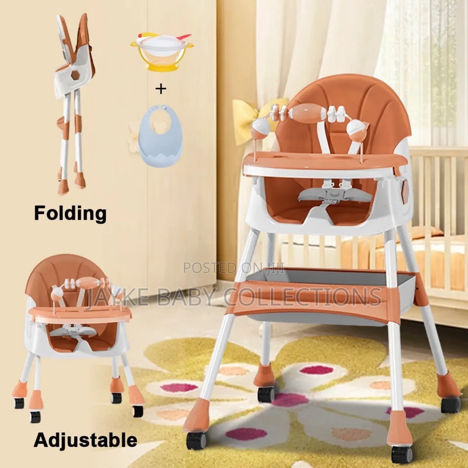 Multi-functional Baby High Chair With Table Wheels