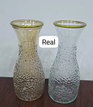 Clear Gold Brim Glass Flower Vase – Pm