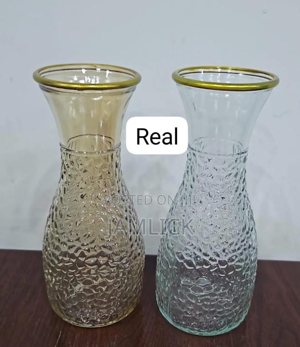 Clear Gold Brim Glass Flower Vase – Pm