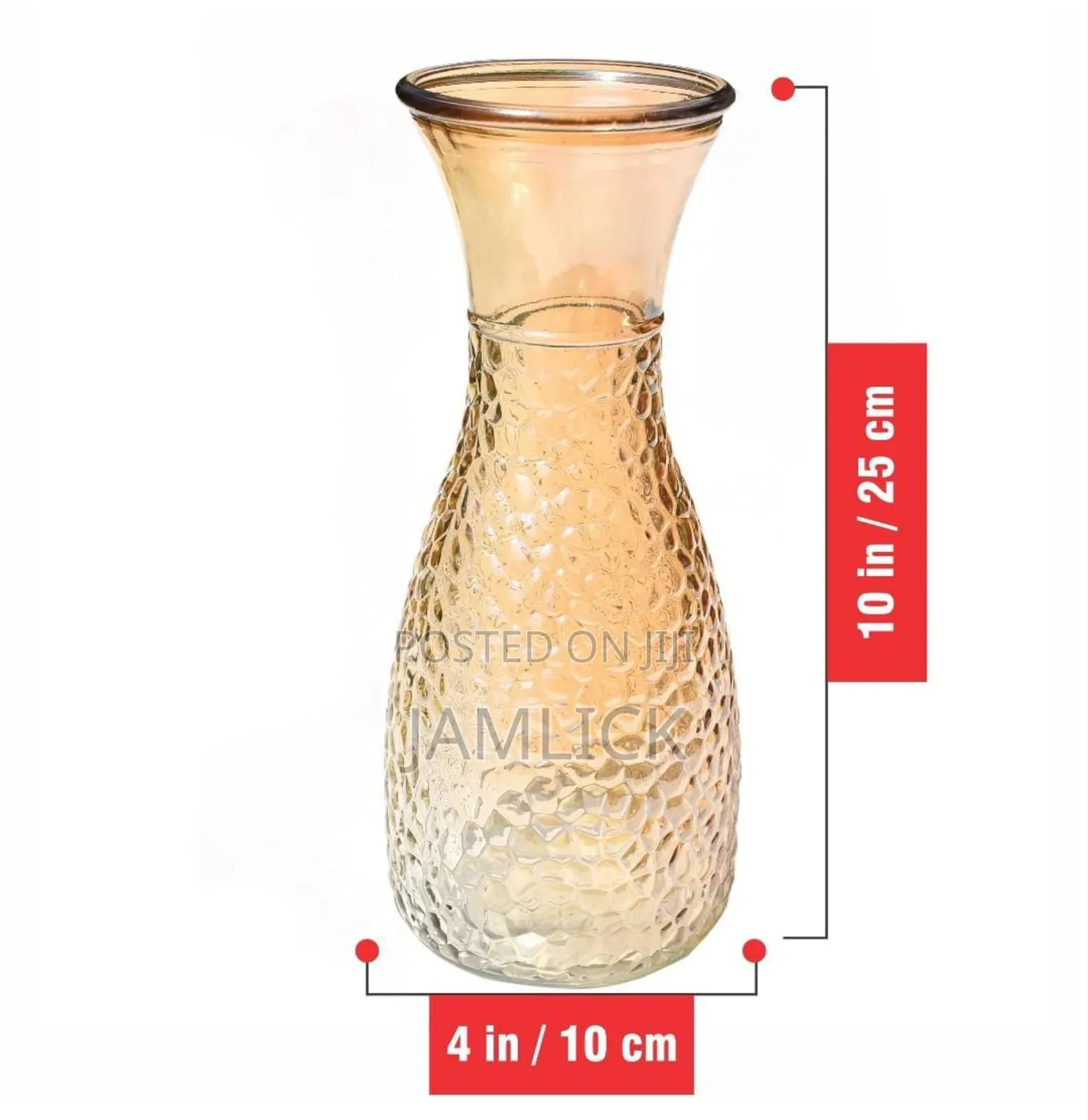 Clear Gold Brim Glass Flower Vase – Pm