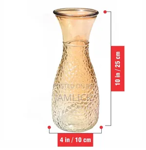 Clear Gold Brim Glass Flower Vase – Pm