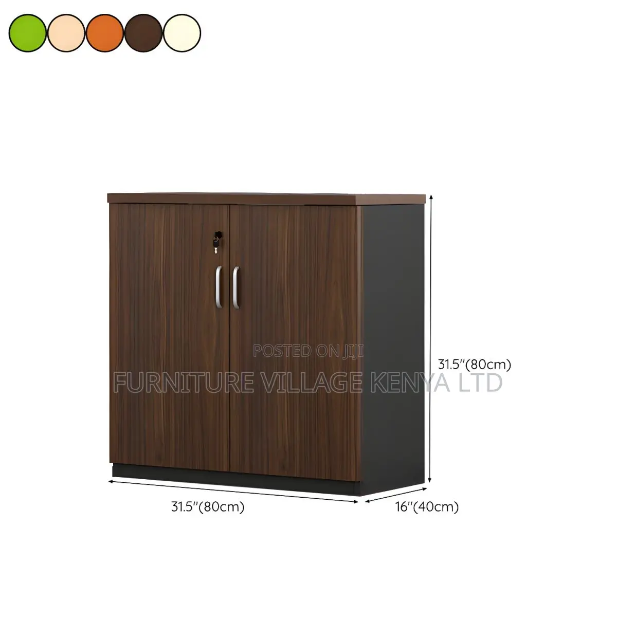 Office 2-door Wooden Storage Cabinet