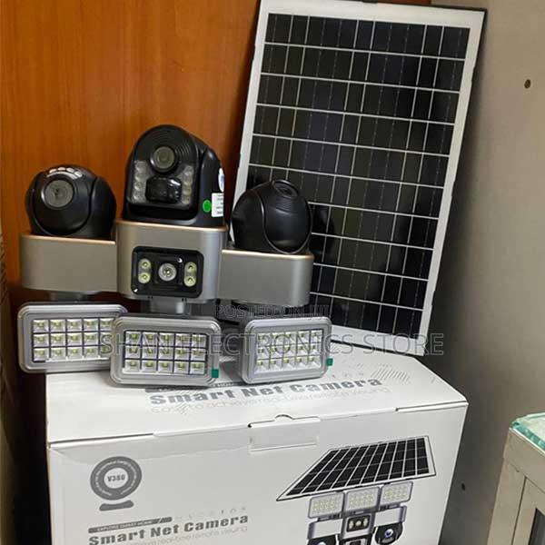 Weather-Resistant 4g Sim 15mp 3 Lens Camera Solar Powered 3 PTZ