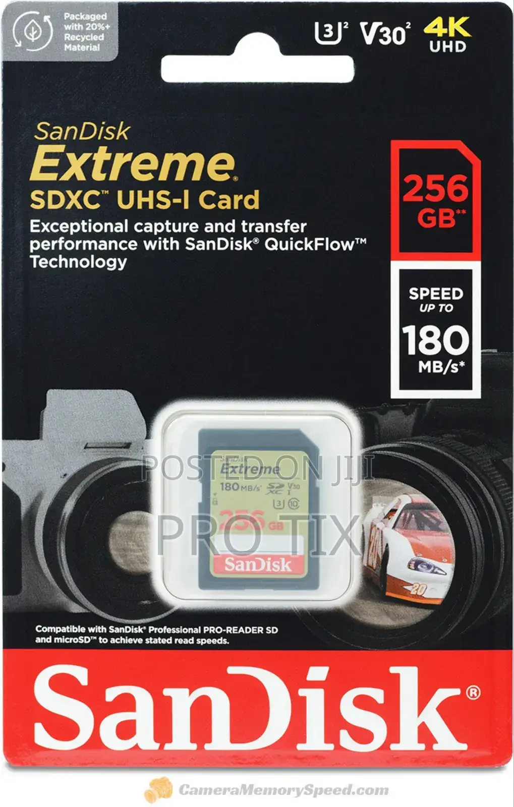Sandisk Extreme SDHCTM and SDXCTM Uhs-I Card Up to 180mb/S - 256gb