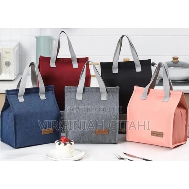 Black  Pink  Blue  Tote Lunch Bag