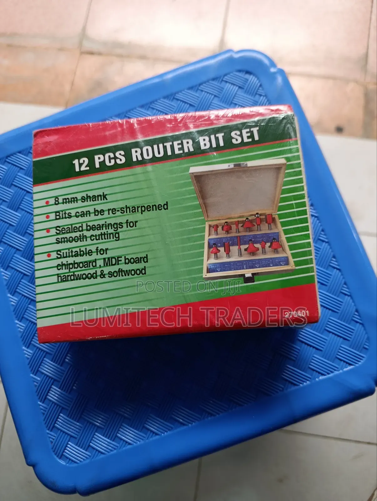 Routee Bits 8mm Shank -12pcs Set