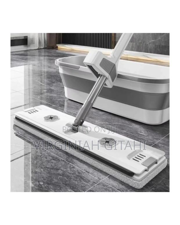 Bucket Mop Household Flat Mops Hand-Free Mop Bucket Set