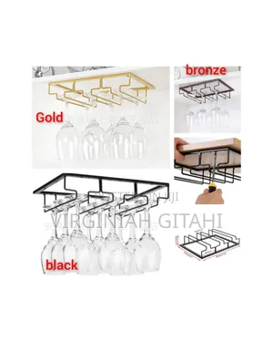 Black ,White Gold Wine Glass Holder