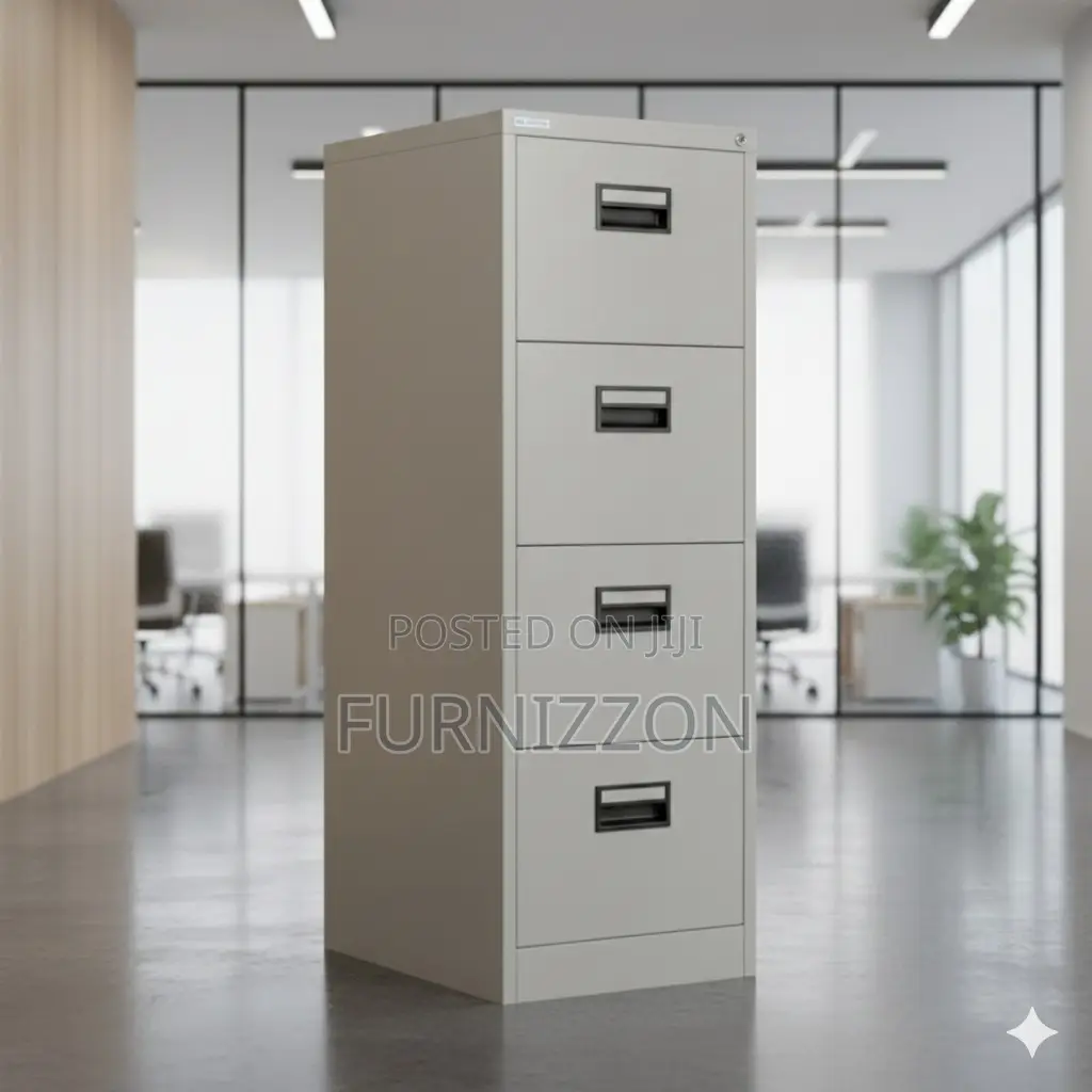 Metallic Office Storage Cabinet With 4 Drawers