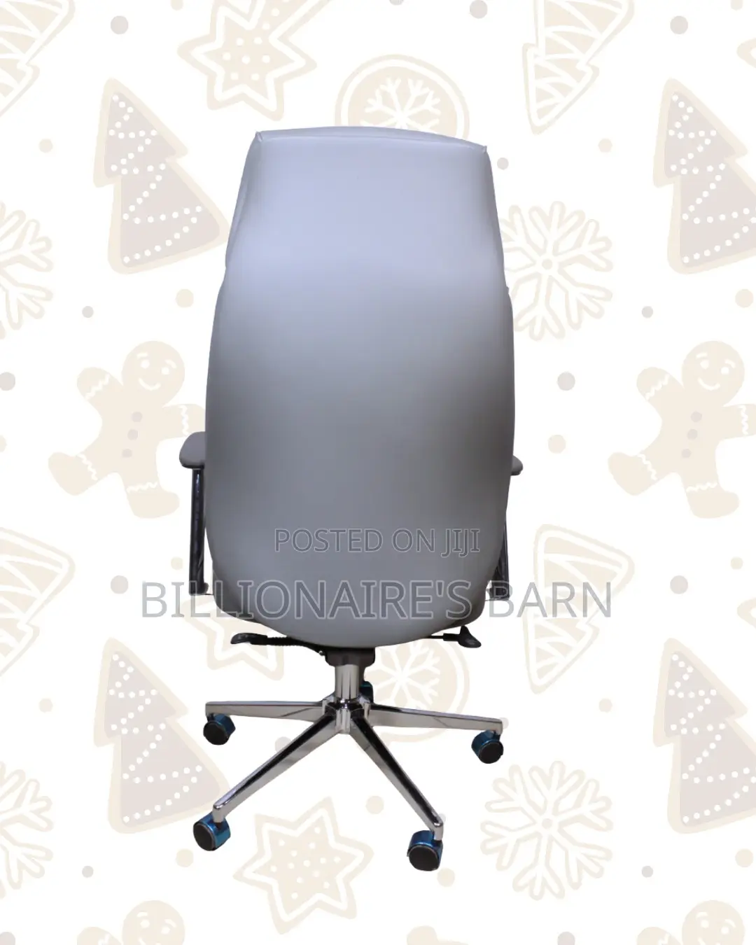 Grey High-Back Executive Leather Chair — Comfort Meets Style