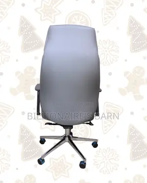 Grey High-Back Executive Leather Chair — Comfort Meets Style