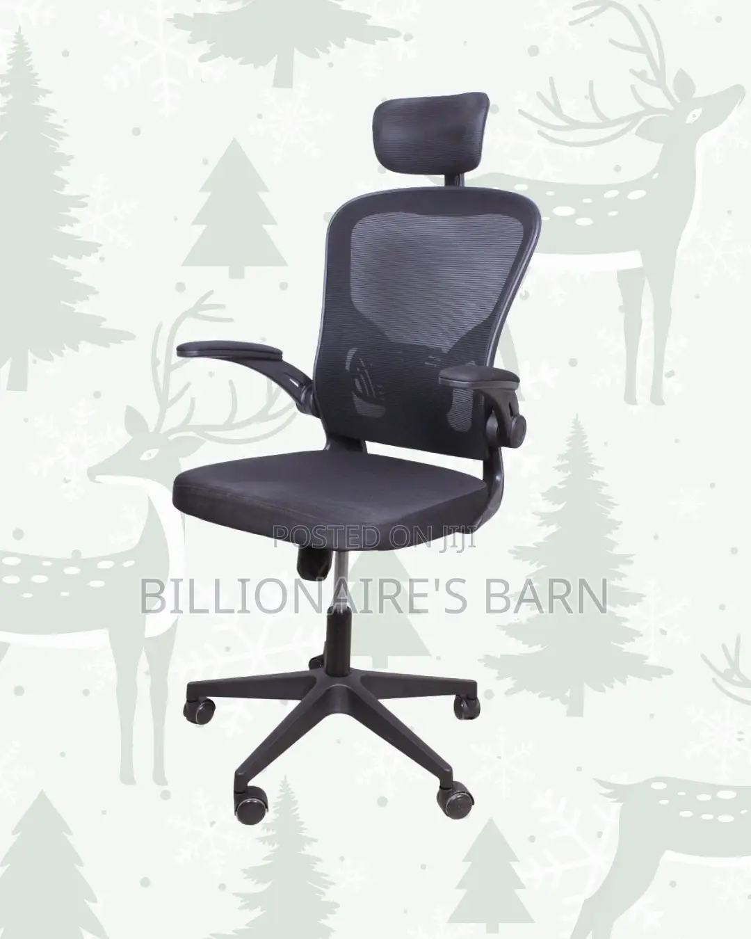Grey Ergonomic Office Chair — Workday Comfort, Adjustable Headrest