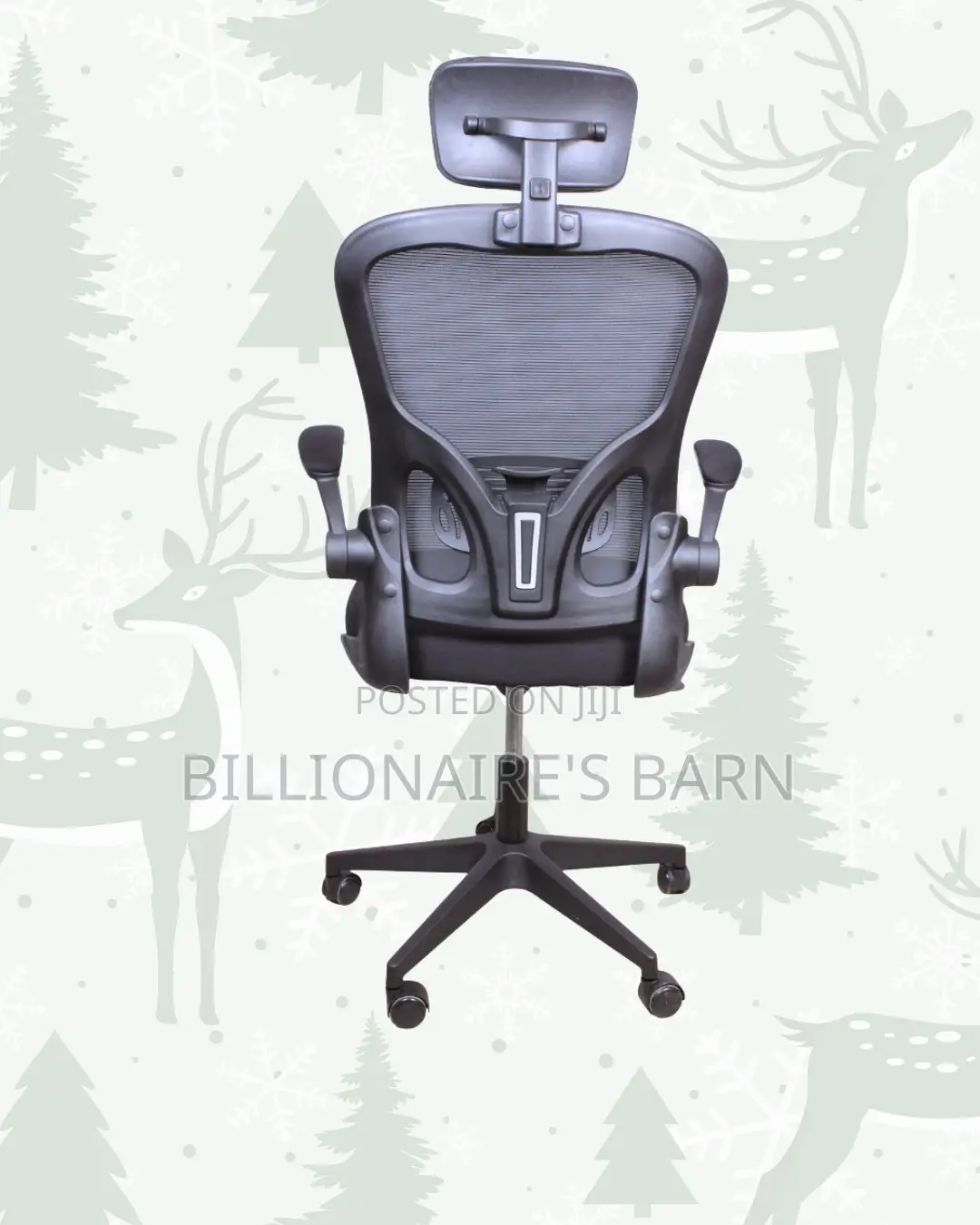Grey Ergonomic Office Chair — Workday Comfort, Adjustable Headrest