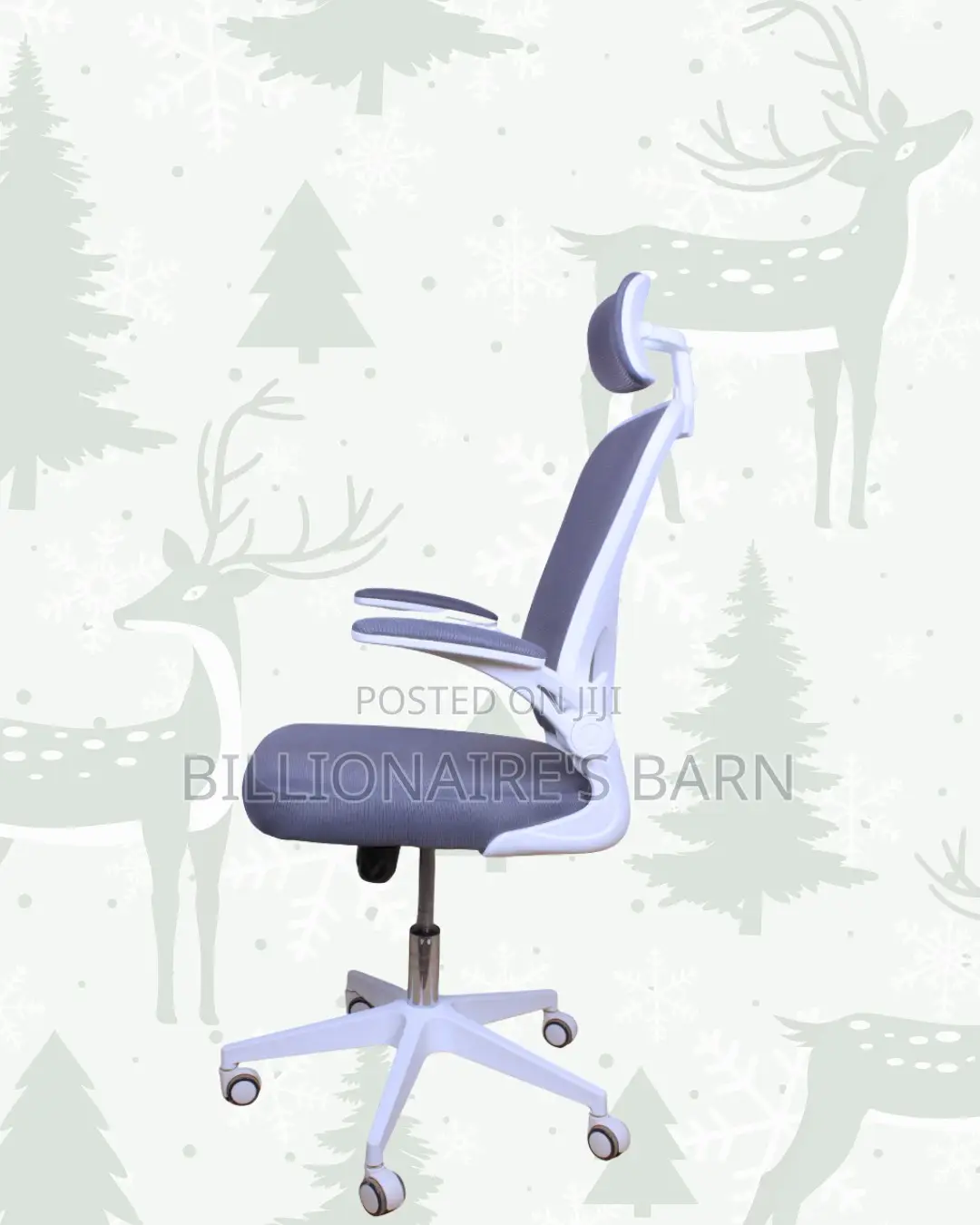 White Ergonomic Office Chair | Executive Finish, Space-Saving Arms