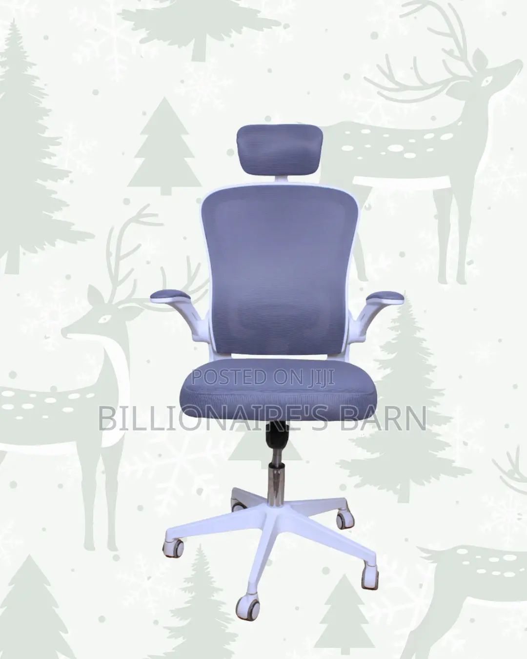 White Ergonomic Office Chair | Executive Finish, Space-Saving Arms