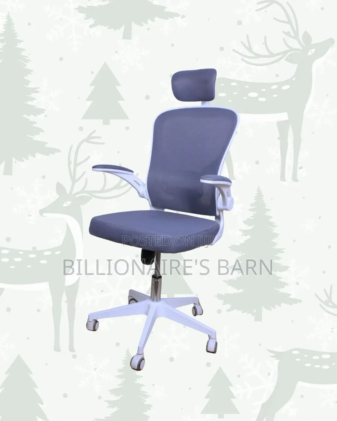 White Ergonomic Office Chair | Executive Finish, Space-Saving Arms